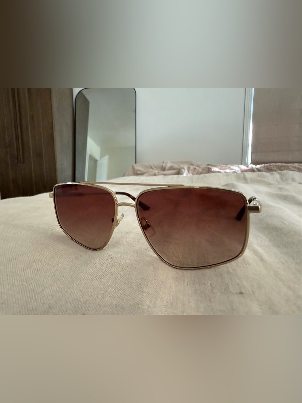 Jimmy Choo JC4011 Gold Aviator Sunglasses Brown Gradient 58mm